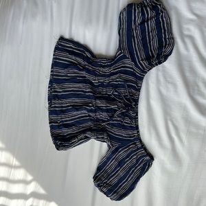 Navy blue stripped shirt